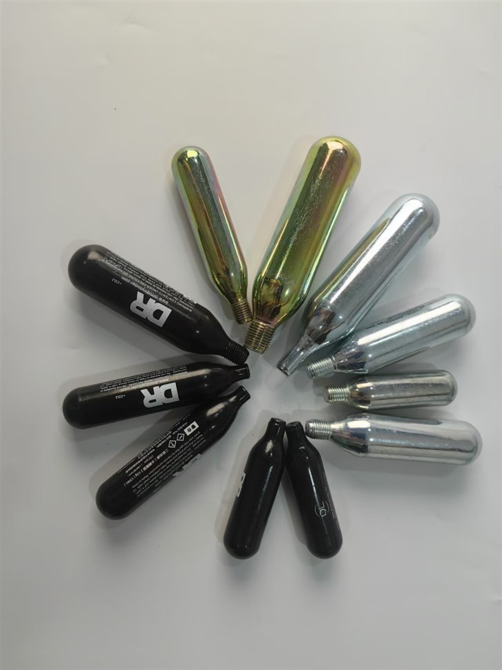 Arloesiadau dilys G2132, cetris CO2 beic, edau, 20g, pecyn o 6, arian